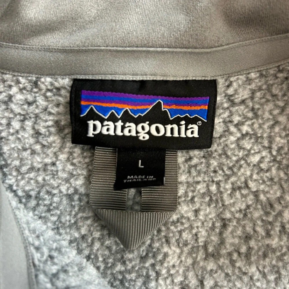 Patagonia Better Sweater Gray Fleece Quarter-Zip Pullover.Size L - Picture 6 of 6